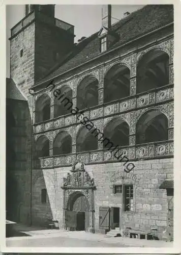 Plassenburg bei Kulmbach - Schöner Hof Westfront - Foto-AK Grossformat - Verlag Deutscher Kunstverlag Berlin