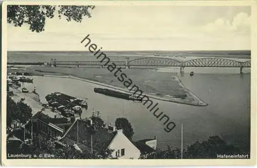 Lauenburg an der Elbe - Hafeneinfahrt - Verlag Chr. Schöning Lübeck