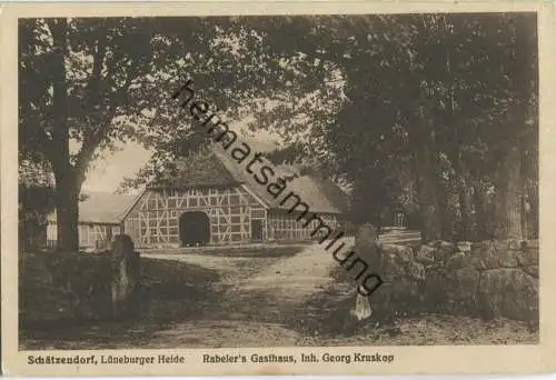 Egestorf - Schätzendorf - Rabler's Gasthaus - Inhaber Georg Kruskop - Verlag Kumm Gebr. Hamburg