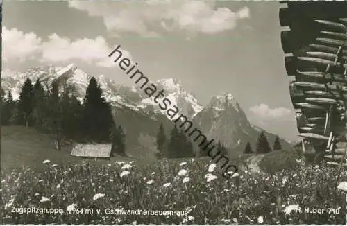 Gschwandtnerbauer - Zugspitzgruppe - Foto-Ansichtskarte - Verlag Hans Huber Garmisch-Partenkirchen