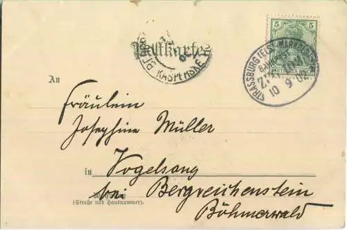 Transportschlitten - Holzschlitten - signiert C. Liebich - Elsass-Lothringen-Postkarte