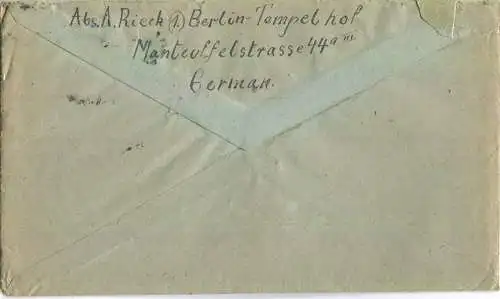 Brief Berlin - 20 Pf. Rotaufdruck (überfrankiert) - Fernbrief nach Hamburg