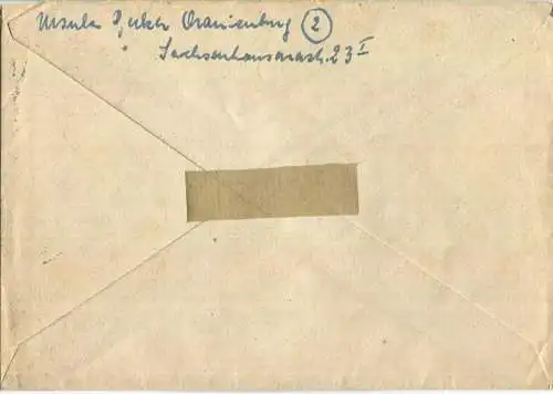 Brief Berlin - 15 Pf. Rotaufdruck plus 1 Pf. Bauten - Brief aus Oranienburg - gestempelt in Lichterfelde