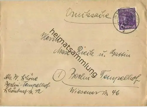 Brief Berlin - 6 Pf. Schwarzaufdruck - Drucksache - Ortsbrief