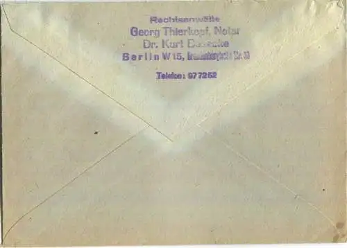 Brief Berlin - 16 Pf. Schwarzaufdruck - Luftbrückenstempel - Ortsbrief 1948