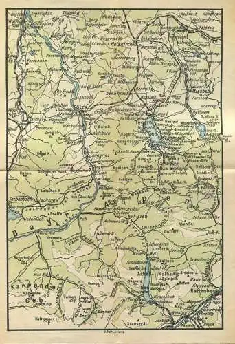 Miniatur-Bibliothek Nr. 970 - Reiseführer Tegernsee und Umgebung mit einer Karte von Dr. Paul Sakolowski - 8cm x 12cm -