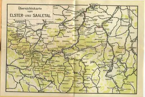 Miniatur-Bibliothek Nr. 957 - Reiseführer Elster- und Saaletal mit einer Karte - 8cm x 12cm - 56 Seiten ca. 1910 - Verla