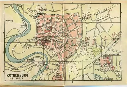 Miniatur-Bibliothek Nr. 948 - Reiseführer Rothenburg o. T. und das Taubertal mit einem Stadtplan von Dr. Paul Sokolowski