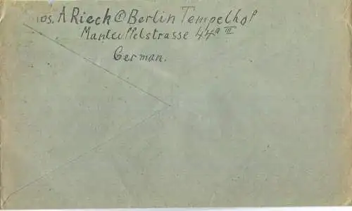 Brief Berlin - 24 Pf. Schwarzaufdruck - am 01.Februar 1949 nach Hamburg