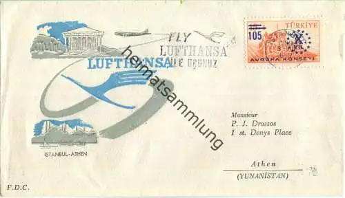 Luftpost Deutsche Lufthansa - Eröffnungsflug Istanbul - Athen am 3.August 1959