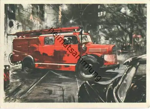 Mercedes-Benz - Typ LF 3500 - Feuerwehr - signiert - Älteste Automobilfabrik der Welt - Nr. V 50/30 11 / 12
