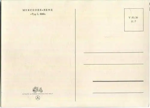 Mercedes-Benz - Typ L 5000 - Feuerwehr - signiert - Älteste Automobilfabrik der Welt - Nr. V 50/30 11 / 7