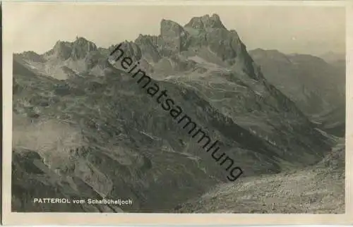 Patteriol vom Schafbüheljoch - Foto-Ansichtskarte - Verlag Otto Steiner Schruns 1925