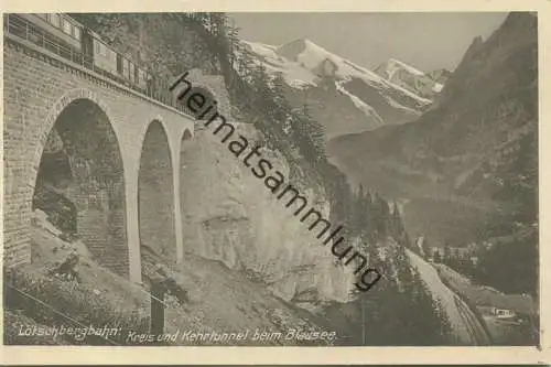 Lötschbergbahn - Kreis und Kehrtunnel beim Blausee - Edition Franco-Suisse Berne