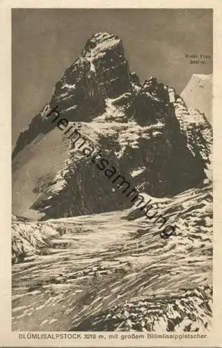 Blümlisalpstock mit grossem Blümlisalpgletscher - Postkarte Berner Oberland N°735 - Verlag Xaver Frey u. Co. Basel