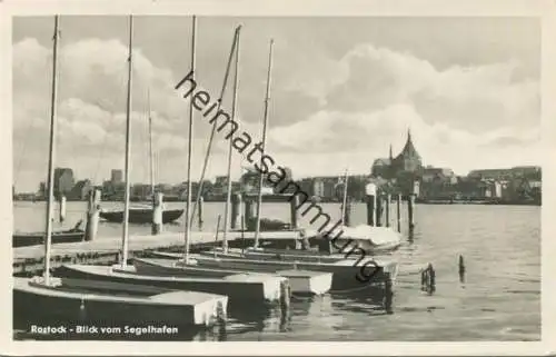 Rostock - Blick vom Segelhafen - Foto-AK - Verlag R. Lederbogen Karl-Marx-Stadt gel. 1959