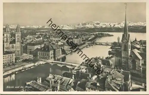 Zürich und die Alpen - Foto-AK - Edition Photoglob Zürich gel. 1928