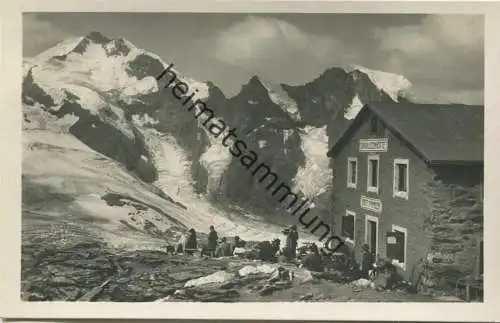 Diavolezzahütte und Piz Bernina - Foto-AK - Wehrliverlag Kilchberg gel. 1930