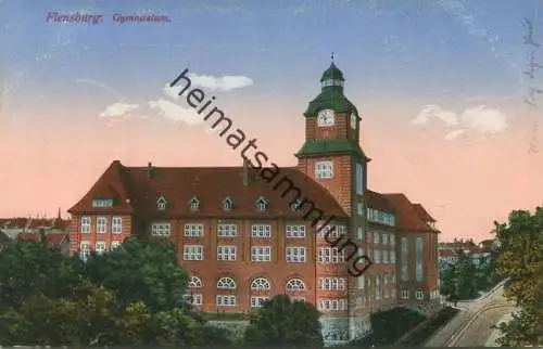 Flensburg - Gymnasium - Verlag Th. Thomsen Flensburg - Feldpost - Soldatenbrief gel. 1915