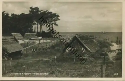 Koserow - Fischerhütten - Foto-AK - Verlag E. Rubin & Co. Lübeck