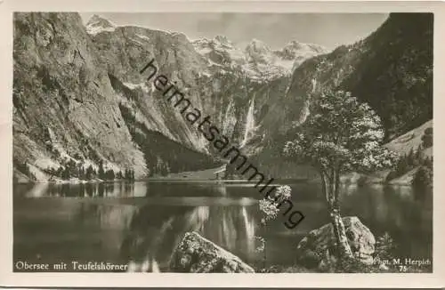 Obersee - Teufelshörner - Foto-AK - Verlag Martin Herpich München