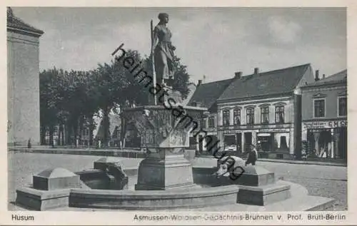 Husum - Asmussen-Woldsen-Gedächtnis-Brunnen - Verlag Husumer Postkarten-Vereinigung