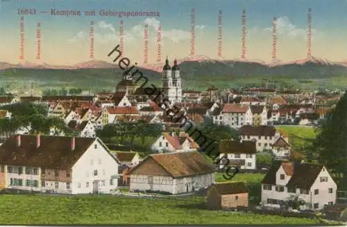 Kempten - Gebirgspanorama - Verlag B. Lehrburger Nürnberg