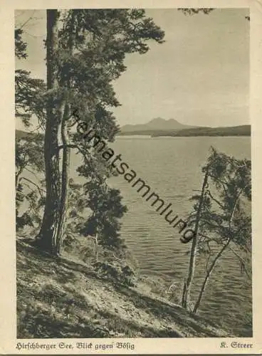 Hirschberger See - Blick gegen Bösig - AK-Grossformat - Verlag Walter Flechsig Dresden