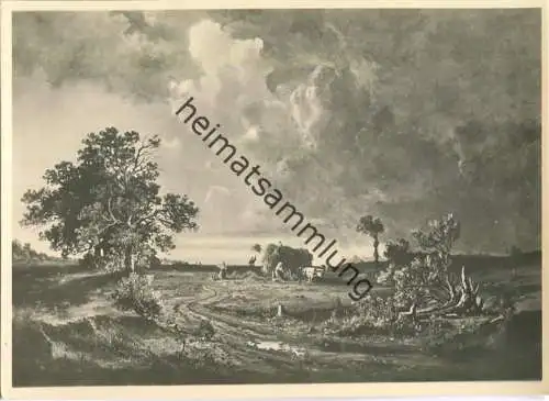 HDK598 - Fritz Hallberg-Krauss - Heuernte mit aufziehendem Gewitter - Verlag Heinrich Hoffmann München