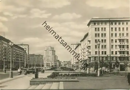 Berlin-Mitte - Stalinallee - Blick nach Westen - Foto-AK Großformat - Verlag Felix Setecki Berlin