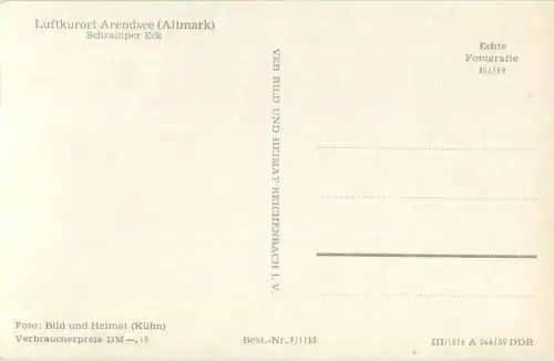 Arendsee - Schramper Eck - Foto-AK - Verlag VEB Bild und Heimat Reichenbach