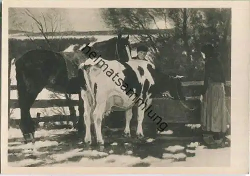 HDK - Julius Paul Junghans - Winterabend am Brunnen - Verlag Heinrich Hoffmann München