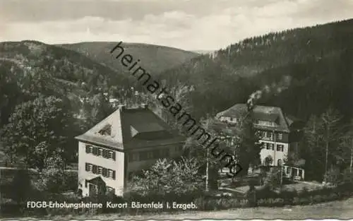 Bärenfels - FDGB-Erholungsheime - Foto-AK - Verlag W. Kenne Dresden