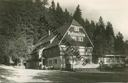 Oberpöbel - Gaststätte Fremdenhof Putzmühle - Foto-AK Handabzug 60er Jahre - Verlag R. Kallmer Zwickau