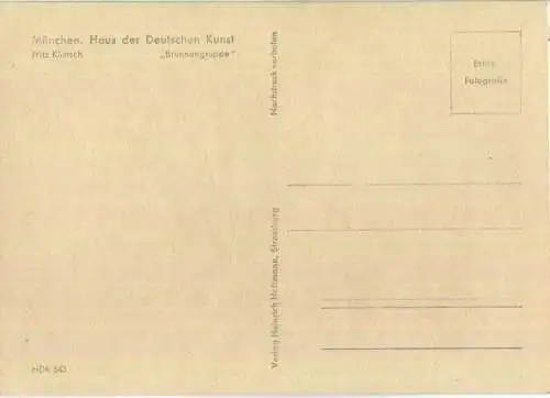 HDK543 - Fritz Klimsch - Brunnengruppe - Verlag Heinrich Hoffmann Strassburg
