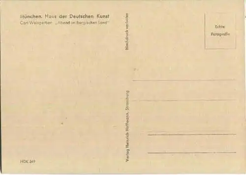HDK549 - Carl Weisgerber - Abend im Bergischen Land - Verlag Heinrich Hoffmann Strassburg