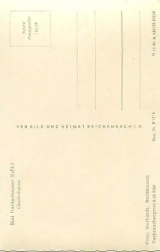 Bad Frankenhausen - Oberkirchgasse - Foto-AK - Verlag VEB Bild und Heimat Reichenbach