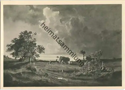 HDK598 - Fritz Hallberg-Krauss - Heuernte mit aufziehendem Gewitter - Verlag Heinrich Hoffmann München