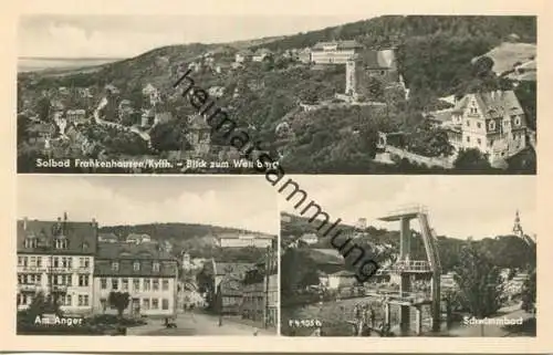 Solbad Frankenhausen - Blick zu Weinberg - Am Anger - Schwimmbad - Foto-AK - Verlag Kurt Görtz Frankenhausen