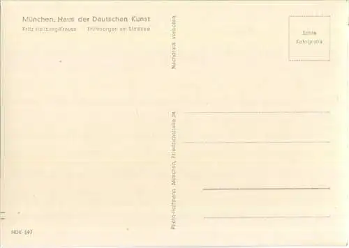 HDK597 - Fritz Hallberg-Krauss - Frühmorgen am Simssee - Verlag Heinrich Hoffmann München