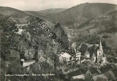 Stolberg - Blick von der Töllebank - Foto-AK Grossformat - Heldge-Verlag Köthen