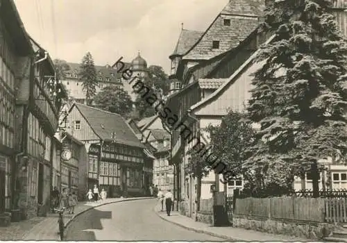 Stolberg - Thomas Münzer Gasse mit Schloss - Foto-AK Grossformat - Verlag Konsum FOKU Magdeburg