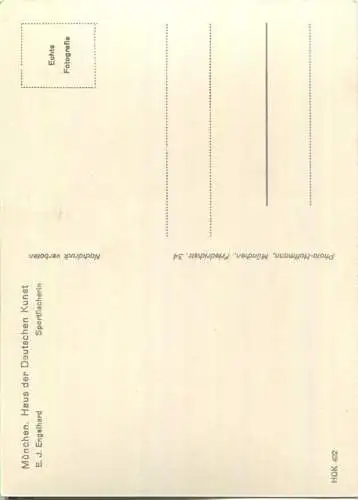HDK422 - E. J. Engelhard - Sportfischerin - Verlag Heinrich Hoffmann München