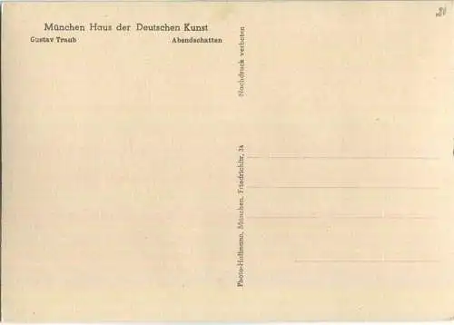 HDK - Gustav Traub - Abendschatten - Verlag Heinrich Hoffmann München