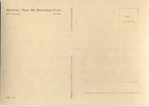 HDK567 - Karl Truppe - Vanitas - Verlag Heinrich Hoffmann München