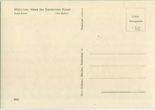 HDK - Ernst Kunst - Die Mutter - Verlag Heinrich Hoffmann München