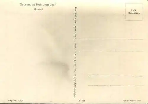 Kühlungsborn - Strand - AK-Grossformat 50er Jahre - Verlag Klinkmüller Klütz