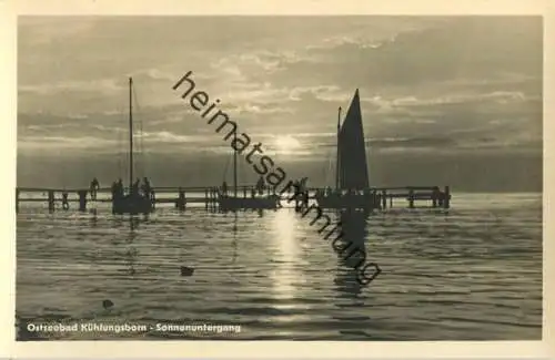 Kühlungsborn - Sonnenuntergang - Foto-AK 50er Jahre - Heldge-Verlag Köthen