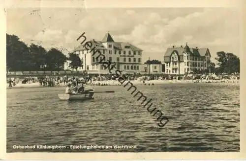 Kühlungsborn - Erholungsheime am Weststrand - Foto-AK - Heldge-Verlag Köthen gel. 1955