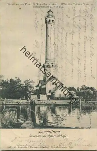 Swinoujscie - Swinemünde - Leuchtturm - Verlag Ad. Menzendorf Ostswine